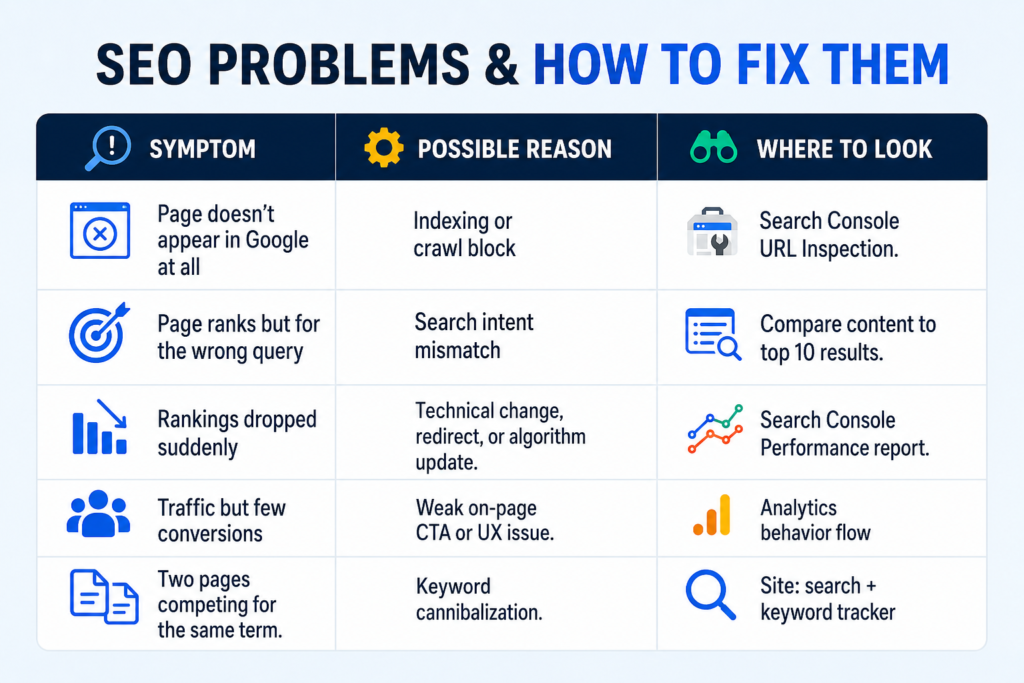 why my website is not ranking on Google