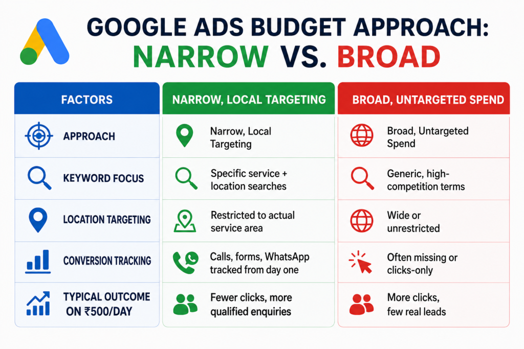 Google ads budget approach