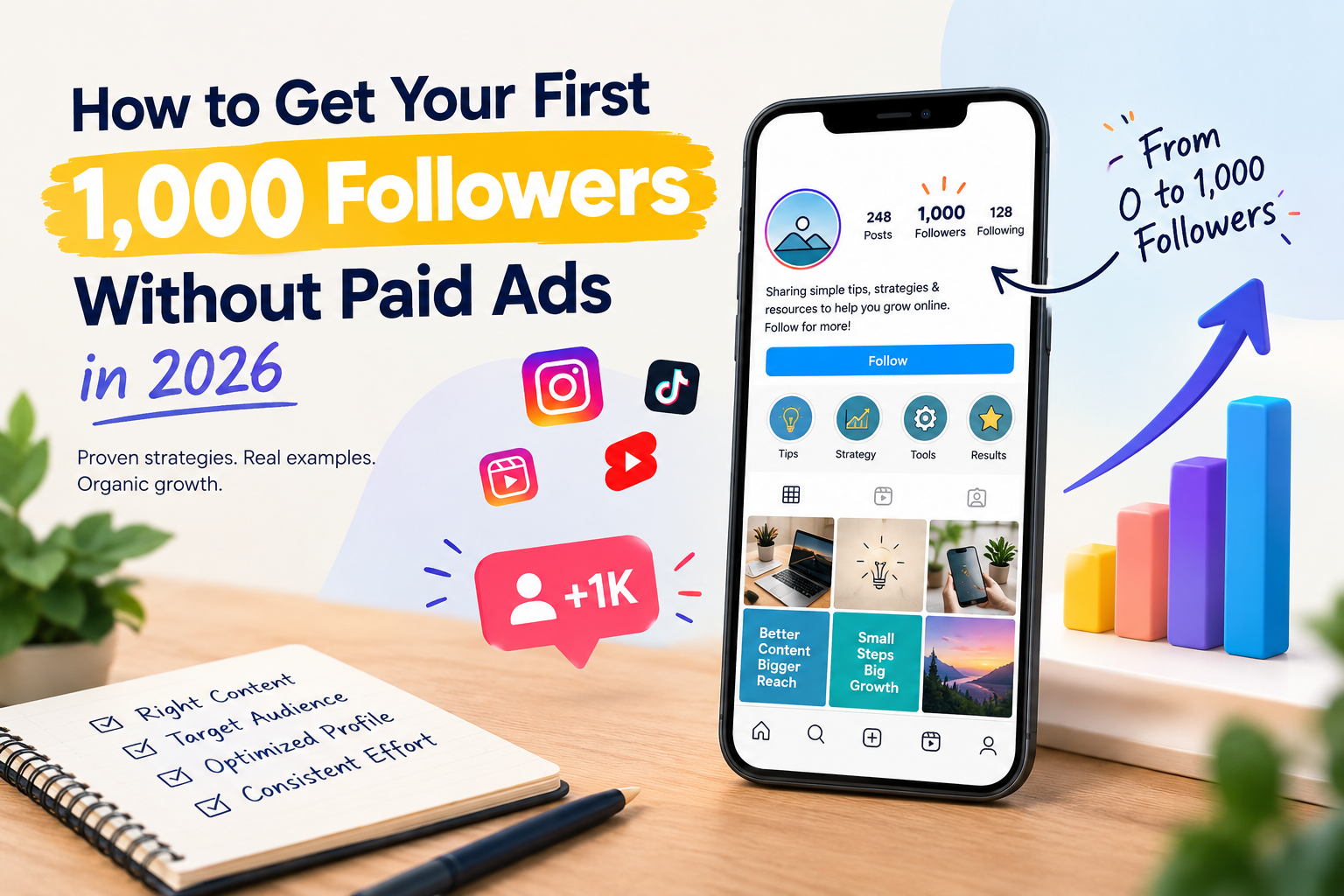 How to Get your first 1000 Followers Without Paid Ads in 2026