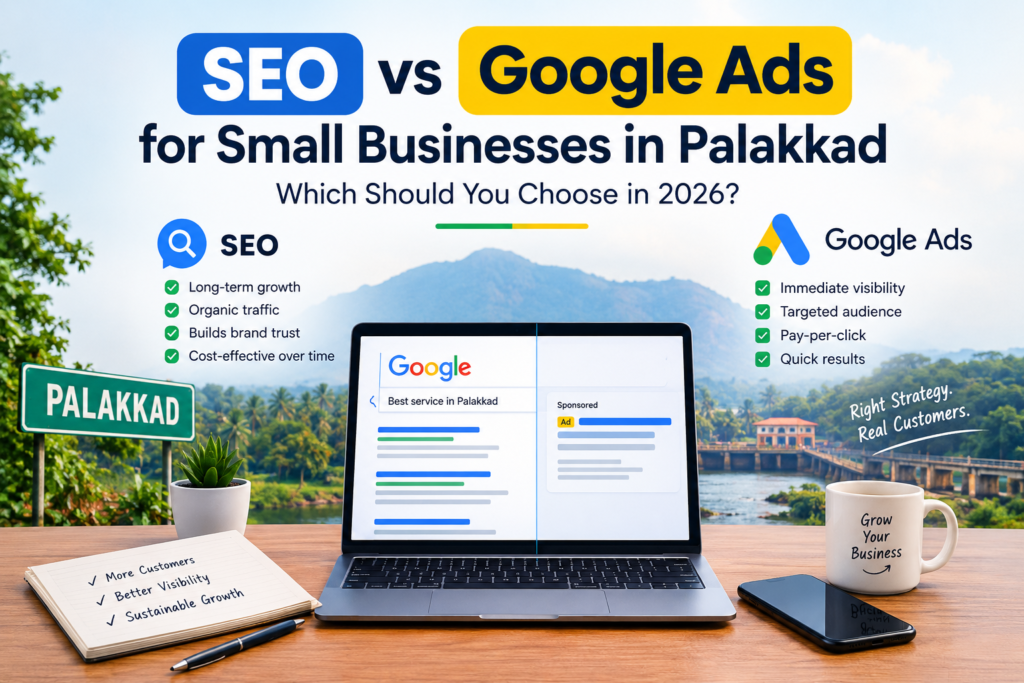 SEO vs Google Ads for small businesses in Palakkad