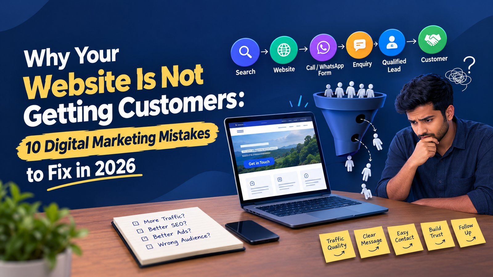 Why Your Website Is Not Getting Customers: 10 Digital Marketing Mistakes to Fix in 2026